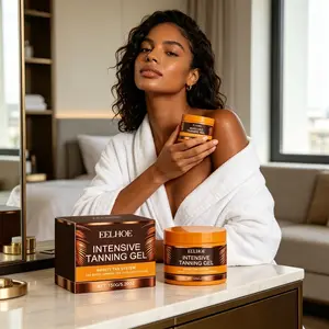 EELHOE Carroten Intensive Tanning Gel - 150g/5.29 Fl Oz Browning Tan Accelerator, Non-Greasy, Water-Resistant, with Carrot Oil, Coconut Oil, Vitamin A, Vitamin E for Moisture natural