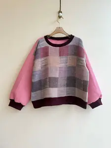 Cranberry Pink Handwoven Double Quilted Sweater
