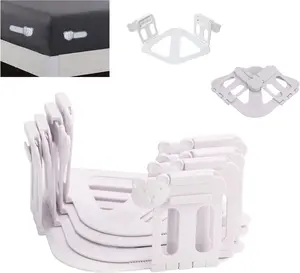 4-Pack Upgraded Heavy Duty Four Corner Sheet Straps, Foldable Invisible Non-slip Bed Sheet Holders, Universal Fit