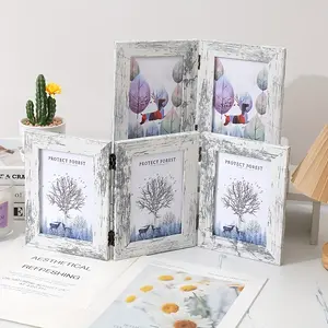 Perfect 4x6 Ink Combination Photo Frame, Hinged Foldable Frame with Acrylic Stand, Home Living Room Office Decor, Christmas Valentine's New Year Gift