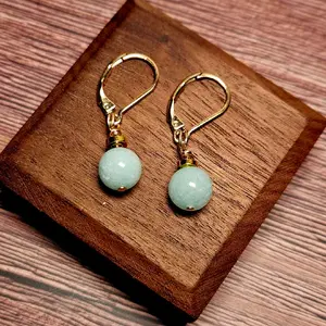 Green Amazanite Drop Earrings - Wedding, Anniversary, Party Outfit Accessory - fashion gift