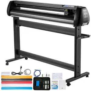 53-Inch Vinyl Cutter Plotter With Stand For Sign Making, Adjustable Cutting Speed, SignMaster Software Compatibility, Vinyl Tape Tools, Plotter Printer Support, USB And COM Connectivity