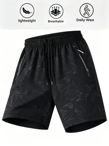 Men's Lightweight Casual Shorts, Breathable Summer Outdoor Gym Shorts, Regular Fit, Pockets, Hand Wash or Dry Clean, Modern Style