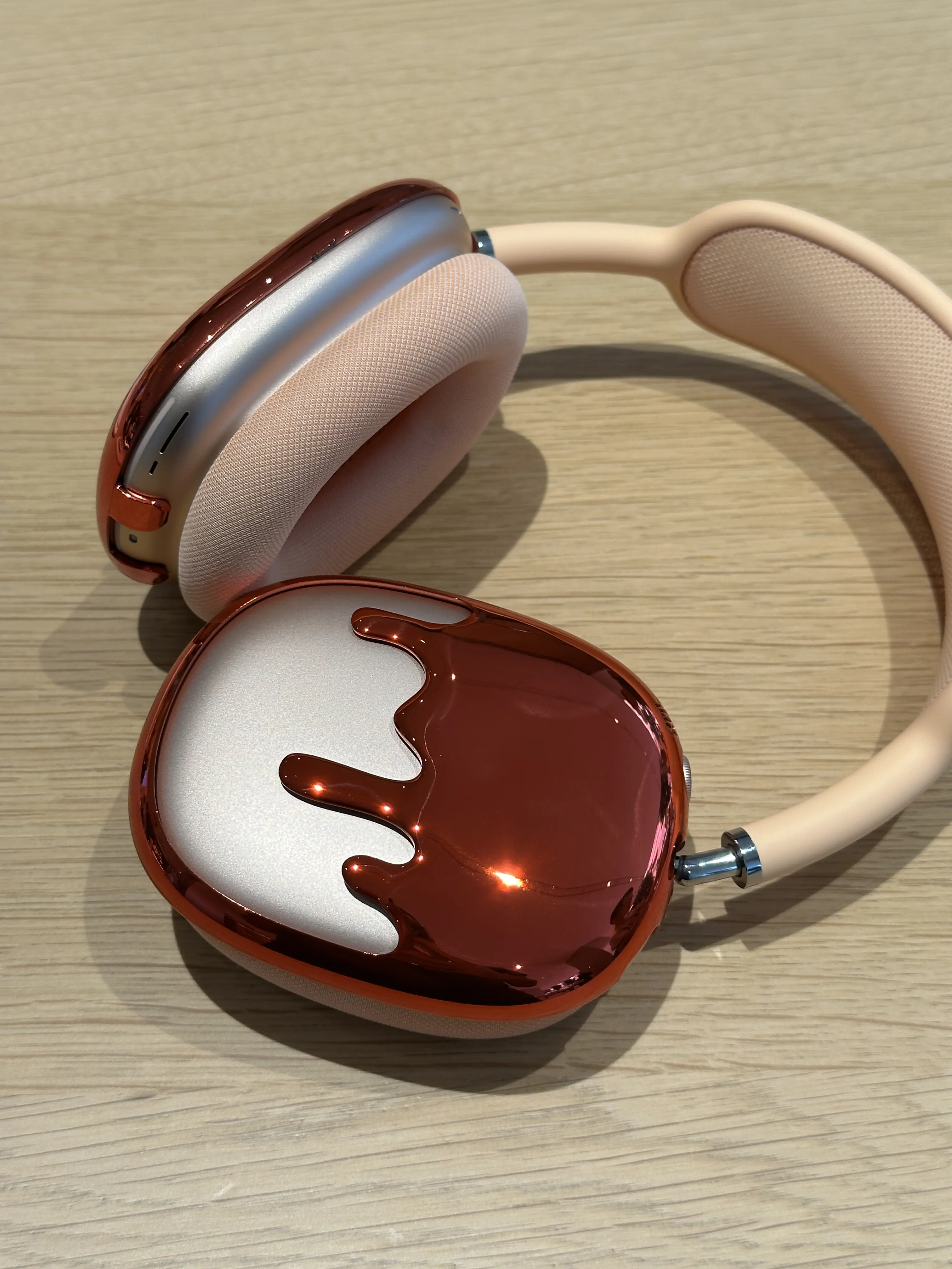 qlix Red Drip Frames for AirPods Max 1 & 2, Durable Lightweight