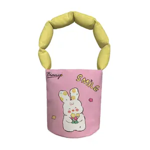 Bianyo Kawaii Plush Marker Case, Large Capacity Pencil Pouch for Markers & Pens, Cute Desk Organizer (Red Apple / Brown Puppy) – Pouch Only, No Markers Included