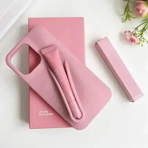Cute Beauty-Inspired Lip Balm Holder Phone Case for iPhone 11 12 13 14 15 16 17, Shockproof Protective for Rhode