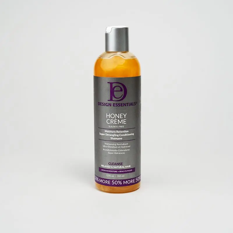 Design Essentials Honey Crème Super Detangling Conditioning Shampoo, A Hydrating Hair Moisturizer for Easy Wash and Go, Cleansing, Frizz Control, Youth, Detangle Fast, Hair Care, Bouncy Hair