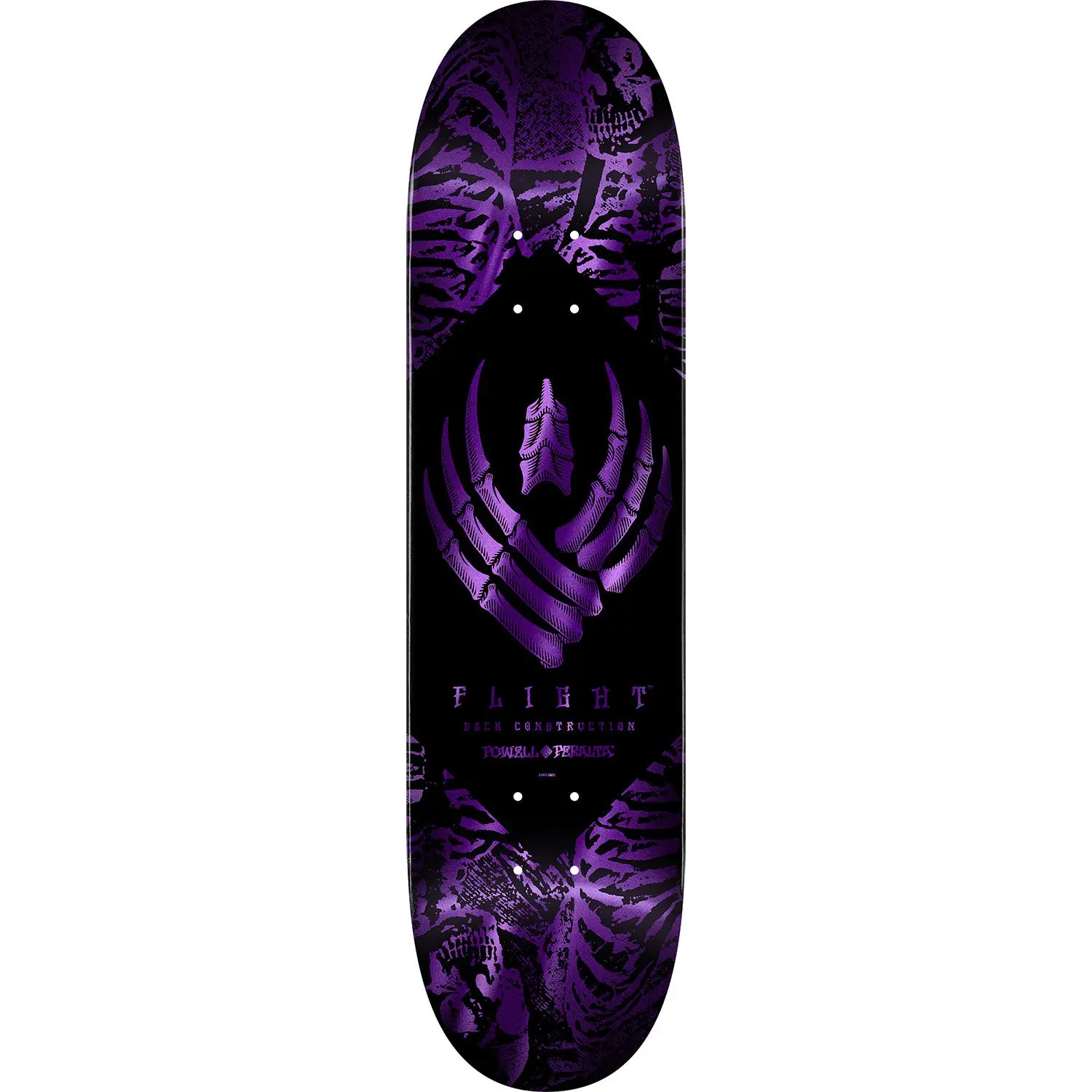 Powell Peralta Skateboard Deck Flight 309 Skeleton Foil Purple 9.0" x 32.45"
