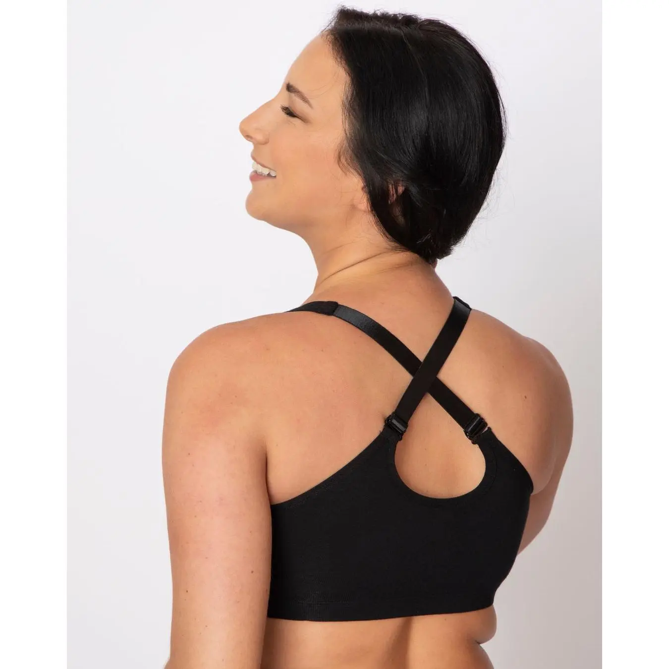 Rora Women's Spandex Seamless Mastectomy Bra - Soft Modal, Front Closure, Adjustable Straps, Pocketed Design for Post-Surgery Support