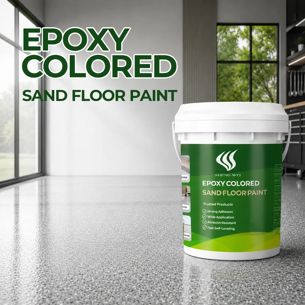 Epoxy colored sand floor paint,High-Performance Marble Texture Replicating Paint, Epoxy floor paint,Waterproof Flooring Solution for Modern Interiors, Boosts Property Value