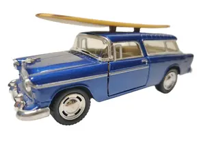KINSMART 1:36 scar 5'' 1955 Chevy Nomad w/Surf Board scale diecast