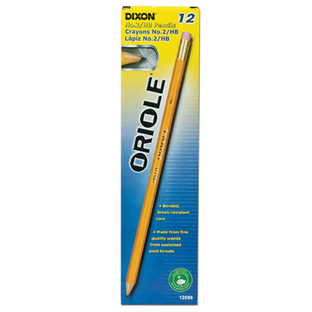 Dixon Oriole Pre-Sharpened Wood Casing Pencils (By Dixon Ticonderoga Company) - Affordable Pencil, Writing Stationery, Box Pack of 144, Back-to-School Ready, 212 MAIN Series