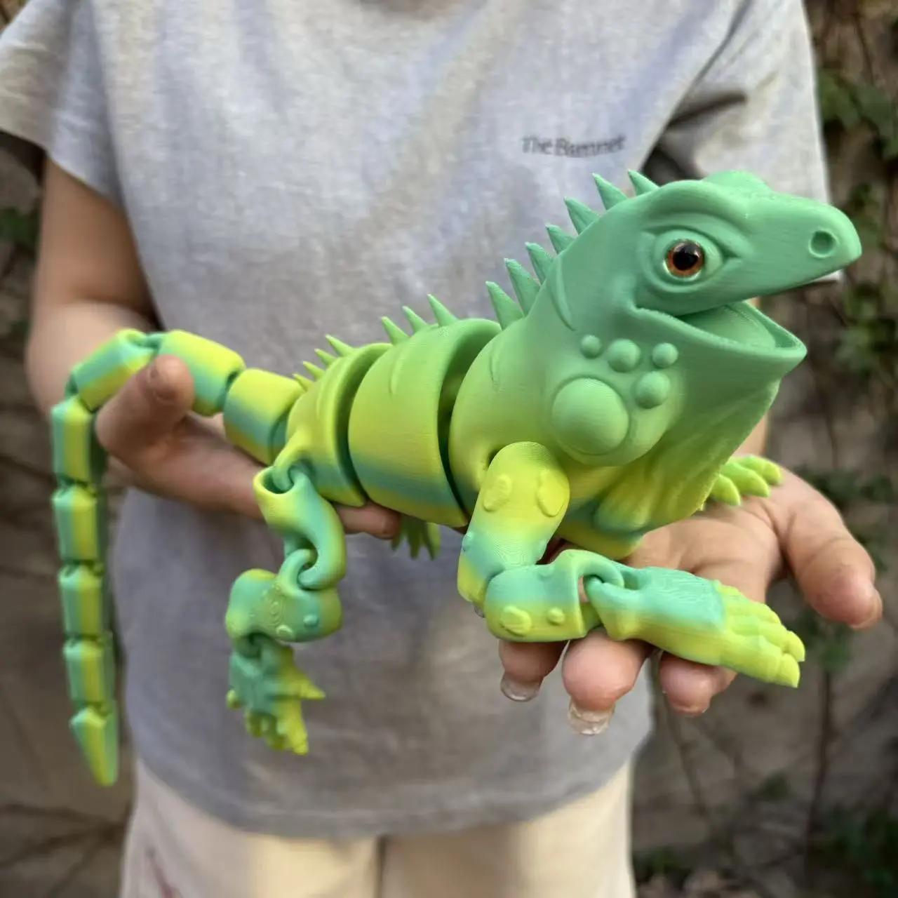 3D Printed Lizard Figurine, Home Decor Ornament, Decorative