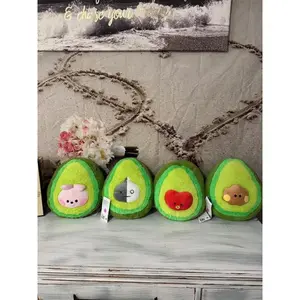 BT21 Avacado Cushion Reversible Cooky and Shooky