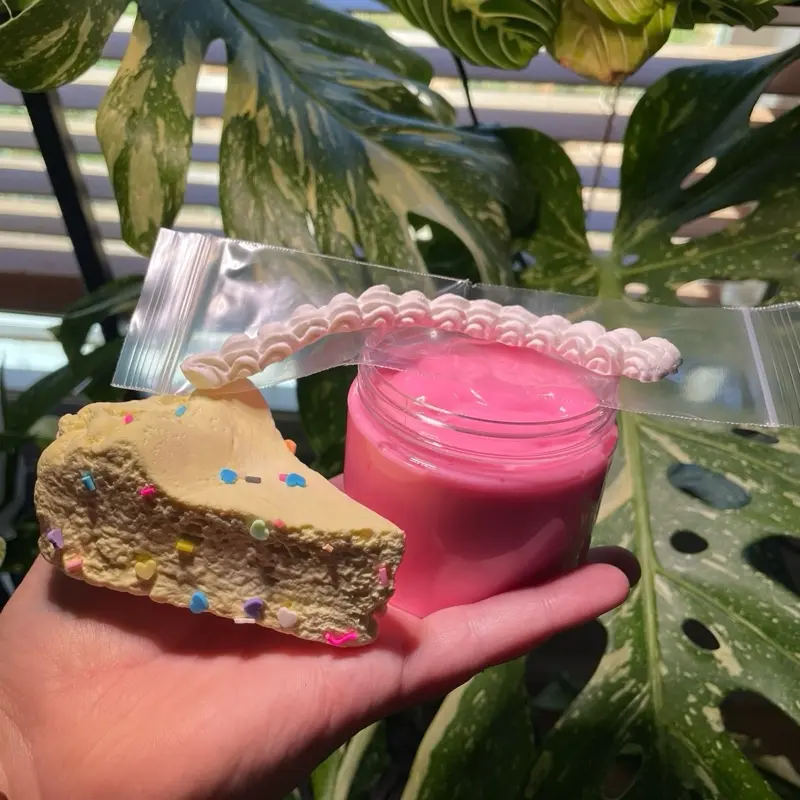 DIY Birthday Cake Slime Kit - Stress Relief Tools, Squishy Sensory Play Toy, Sensory Stress Reliever slime kit