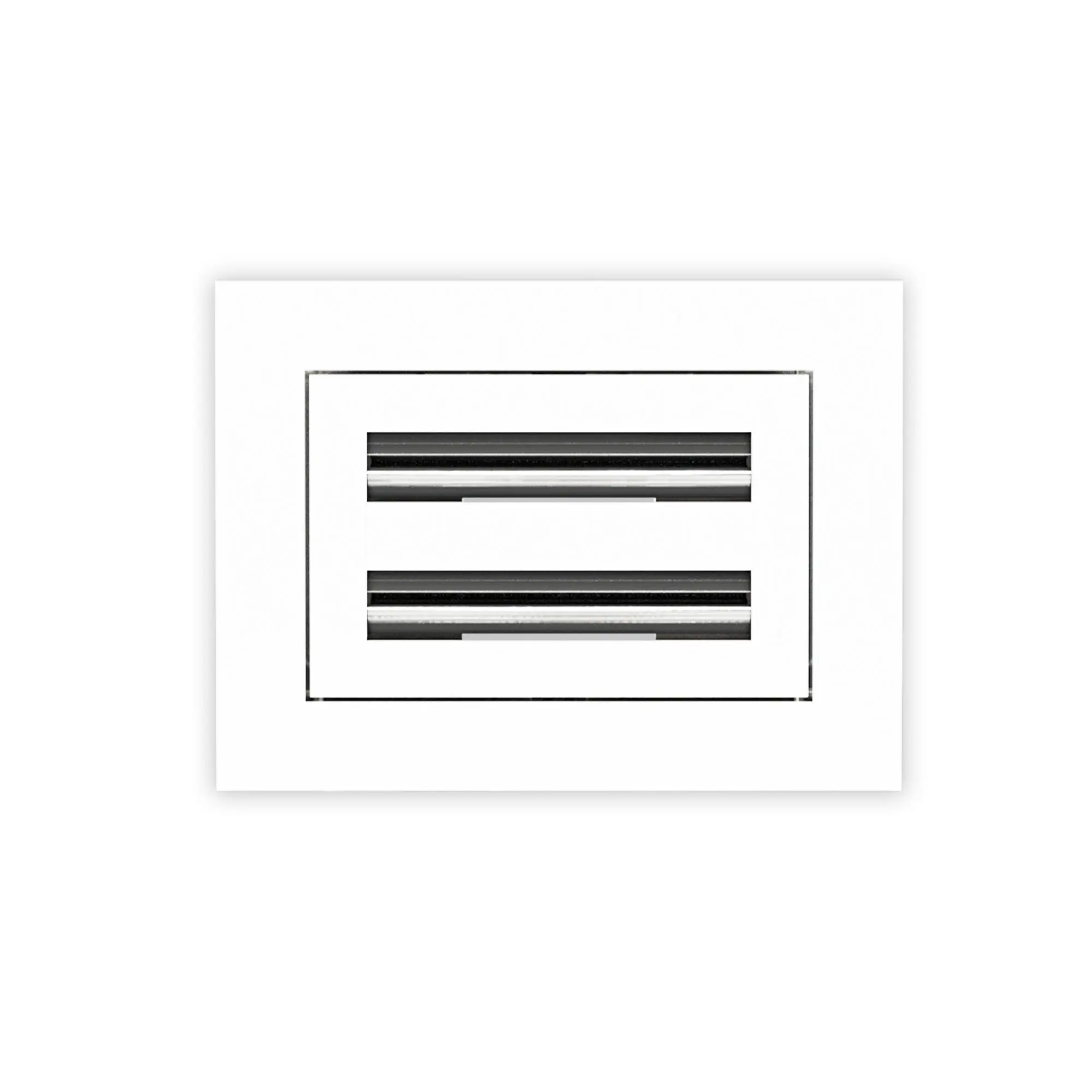 4 Inch - 2 Slot Linear Slot Diffusers - Modern AC Grilles - White