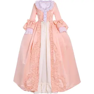 Women's Queen Marie Antoinette Rococo Ball Gown Victorian Dress Costume Pink