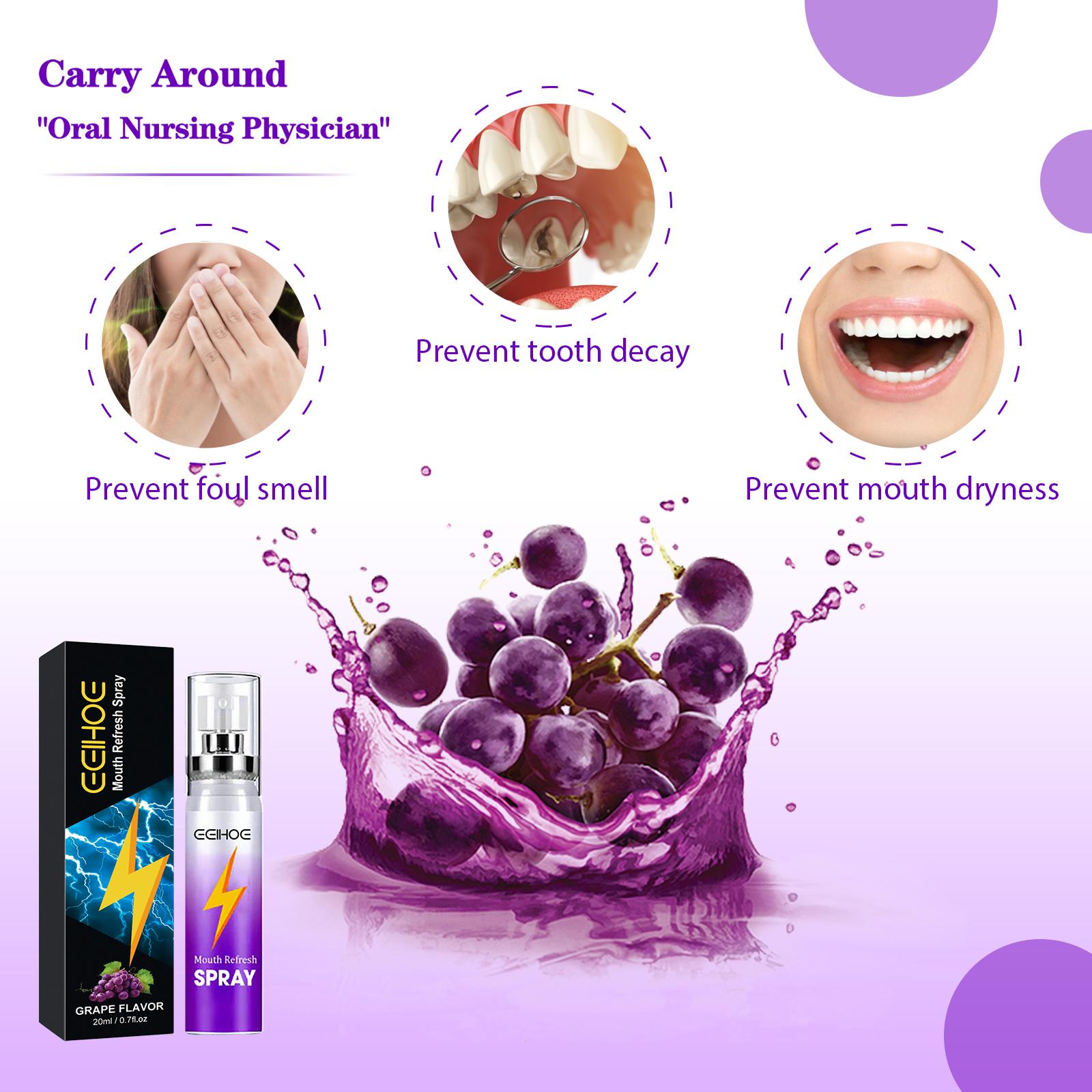 20ml Mouth Refresh Spray, Oral Probiotic Breath Spray, Natural Fresh Spray for Men and Women, Fresh