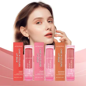 JAYSUING Shea Butter Sodium Hyaluronate Vitamin E Castor Oil Lip Balm (Red) - Deep Moisturizing Repair Dry Chapped Lips Antioxidant Soft Smooth Hydrating Lip Care