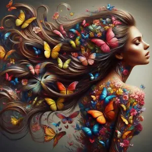 5D DIY Full Drill Round Diamond Painting - Diamond Art Kit Butterfly Flower Sea Mosaic, Canvas - DIY Decorative Painting, Home Wall Decor, Perfect for Valentine's Day, Independence Day, Birthdays, and Anniversary Gifts.