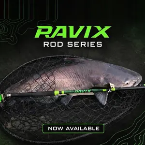RAVIX 7'6" Medium-Heavy Catfish Fishing Rod - River Certified Spencer Bauer 17-Year Design, Glow Tip for Night Bite, Casting/Spinning Options, $64.99