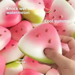 [ New Product ] Summer Watermelon Pinch Music Slow Rebound Wet Soft High Appearance Reduced Stress Ventilatory Toy Stall