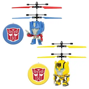 Transformers Big Head UFO Helicopter 3.5 inch Flying Figure - Optimus Prime, Bumble Bee Durable