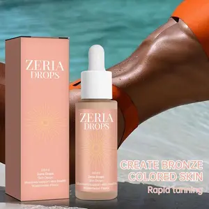 Zeria Drops Sunless Tanning Drinkable Drops for Face & Body Melanin Boosting Natural Glow UV-Free No Sun Damage Moisturizer Daily Skincare Tanning Water Drops Moisturizing Cosmetic