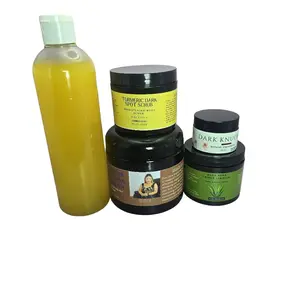 Brightening Body and Face Cream 16 oz Turmeric Gel Soap 12 oz Turmeric Dark Spot Scrub 4 oz Aloe Vera 4 oz Dark Knuckles Gel 1 Skin Repair oz Set 5 Pieces Cosmetic