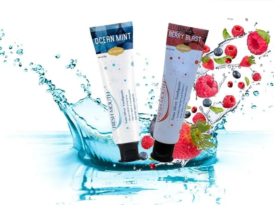 Fresh Mouth Nano-Silver Toothpaste | Berry & Mint Combo Pack - Oral Repair flavored toothpaste & hygiene Antibacterial