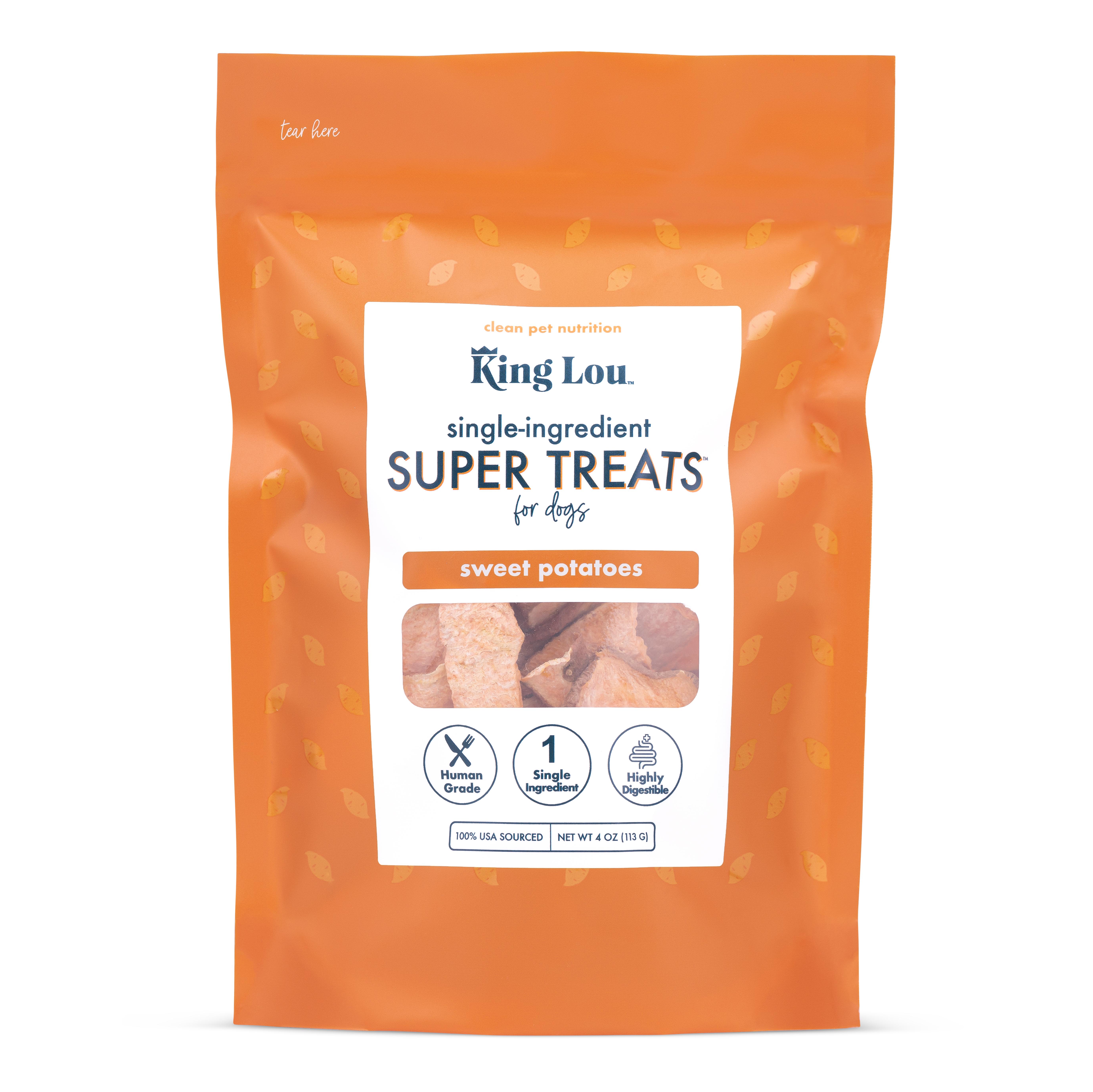 King Lou Sweet Potato Chips Treats for Dogs - Single-Ingredient, Low-Temperature Dehydrated, Supports Healthy Digestion single  ingredient