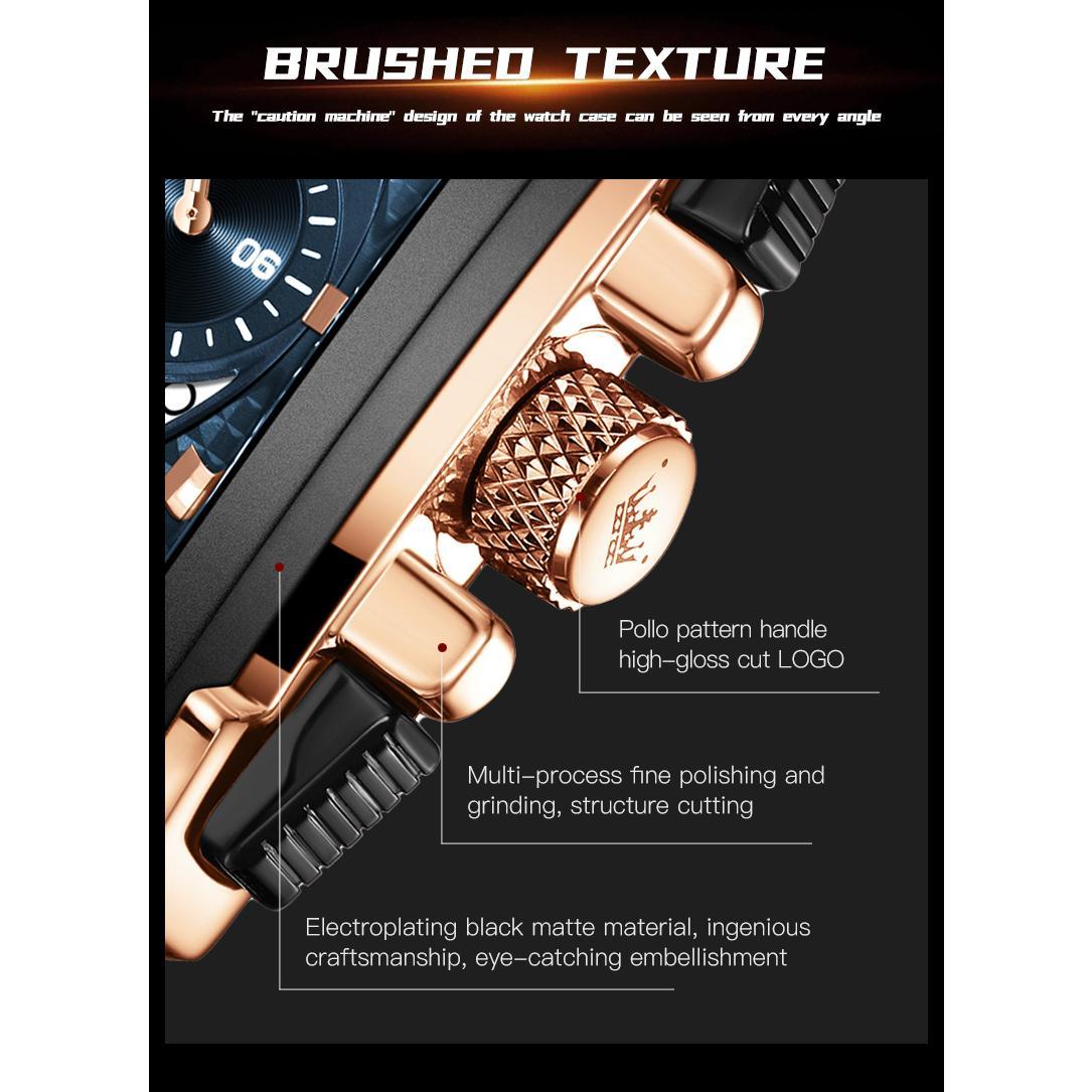 OLEVS 9919 Chronograph Multifunctional Quartz Men's Watch Leather strap 45MM Square Big Dial Leisure Sports TOP Brand Male Watch OLEVS 9919 Chronograph Multifunctional Quartz Men's Watch Leather strap 45MM Square Big Dial Leisure Sports TOP Brand Male Watch