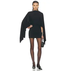 Helsa The Disco Mini Dress in Black