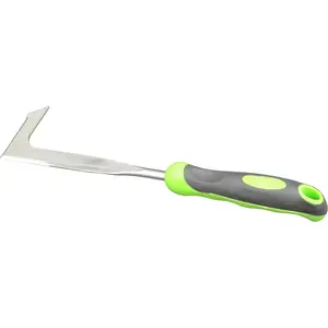 Stainless Steel Patio Weeder 13-Inch -  Garden Hand Weeder - Stainless Steel  Mirror Polishing - with Soft Dual-Color  Handle