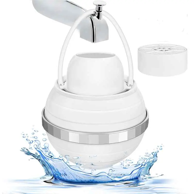 Bath Filter for Tub:BPA-Free Reduces Chlorine,Fluoride for Cleaner, Softer Water to Improve Skin,Hairloss,Tool-Free Installation Shower Upgrade Kit