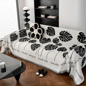 Anti-Scratch Sofa Cover - Slip-Resistant, Pet-Friendly Couch Protector with Tassel Detail for All Seasons - Modern Chenille Fabric, Machine Washable, Cat Scratch, Full Cover