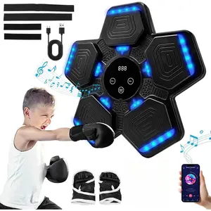 2026 Music Boxing Machine, Bluetooth Music Punching Machine with Gloves, Electronic LED Boxing Training Equipment Wall Mounted, 9 Modes & 9 Speeds, Boxing Target for Home, Office, Gym