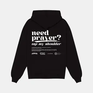 Gildan Prayer Works Campaign Hoodie, Need Prayer Back Side Graphic Printed Hoodie, Casual Sweatshirt, Unisex T-Shirt, Print on Back of Tee