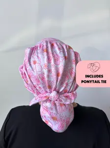 DuoStyle Scrub Hat - Floral Lungs