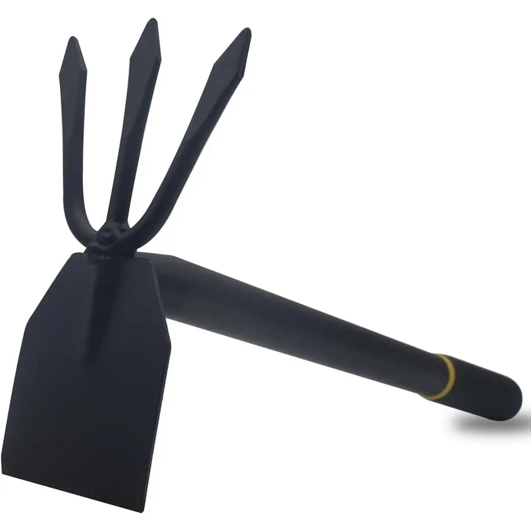 Garden Hoe and Cultivator, Long Heavy Duty Hand Hoe with Tiller, 2 Section Handle, Carbon Steel , Cultivator Hoe Garden Tools for Loosening Soil, Digging