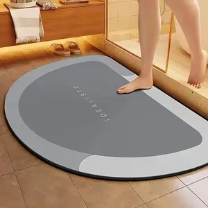 Letter Pattern, 1 Count Non-slip Soft Absorbent Bathroom Rug, Machine Washable Bath Mat for Bathrooms   Bedroom Hotel Salon, Bathroom Floor Mat, Water Absorbent Mat