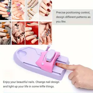 2pcs/5pcs Home Nail Art Printer, Easy-to-Use Pattern Printing Tool for Dates, Travel, Parties - No Fragrance, Tools and Accessories, Excluding Nail Polish