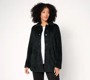 Cuddl Duds Sculpted Sherpa Shacket
