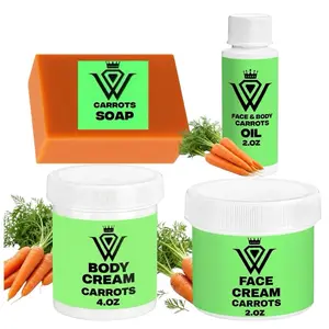DEKALE CARROT FACE & BODY Brightening Skincare Set 4 PIECES