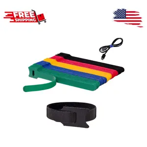 100 PCS 6 inch Reusable Fastening Cable Ties Cords Management Multi-Color