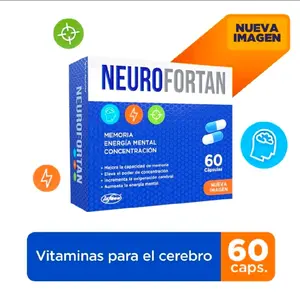 NeuroFortan  60 unidades Vitamins  Dietary Supplement -Microdoses of Vitamin B1, B2, B3, MSM, Glucosamine & Omega for Healthcare and Edible Fitness