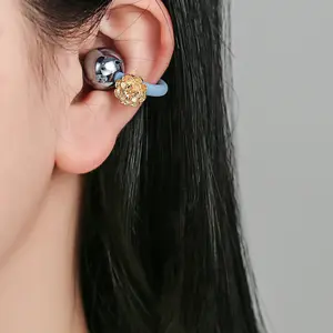 Shipping Included DIY Bag Accessory, New Spring Sweet Floral Ear Clip with Rhinestone Clasp, Bluetooth Earphone Compatible for 1st-2nd Generation Devices, Niche Luggage & Bag Accessory