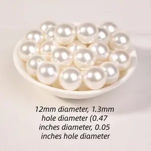 12mm High Gloss Water Ground Imitation Pearl for DIY Crafts, Professional Handmade Jewelry Supplies, Shiny and Elegant Design