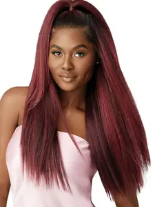 Outre Airtied 100% Fully Hand-Tied Wig - Human Hair Blend - Perm Yaki 26"
