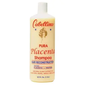 Cabellina Placenta Haircare Shampoo, 32oz - Gentle Cleanser with Intensive Nourishing Formula to Hydrate, Repair and Restore Glossy, Radiant Hair